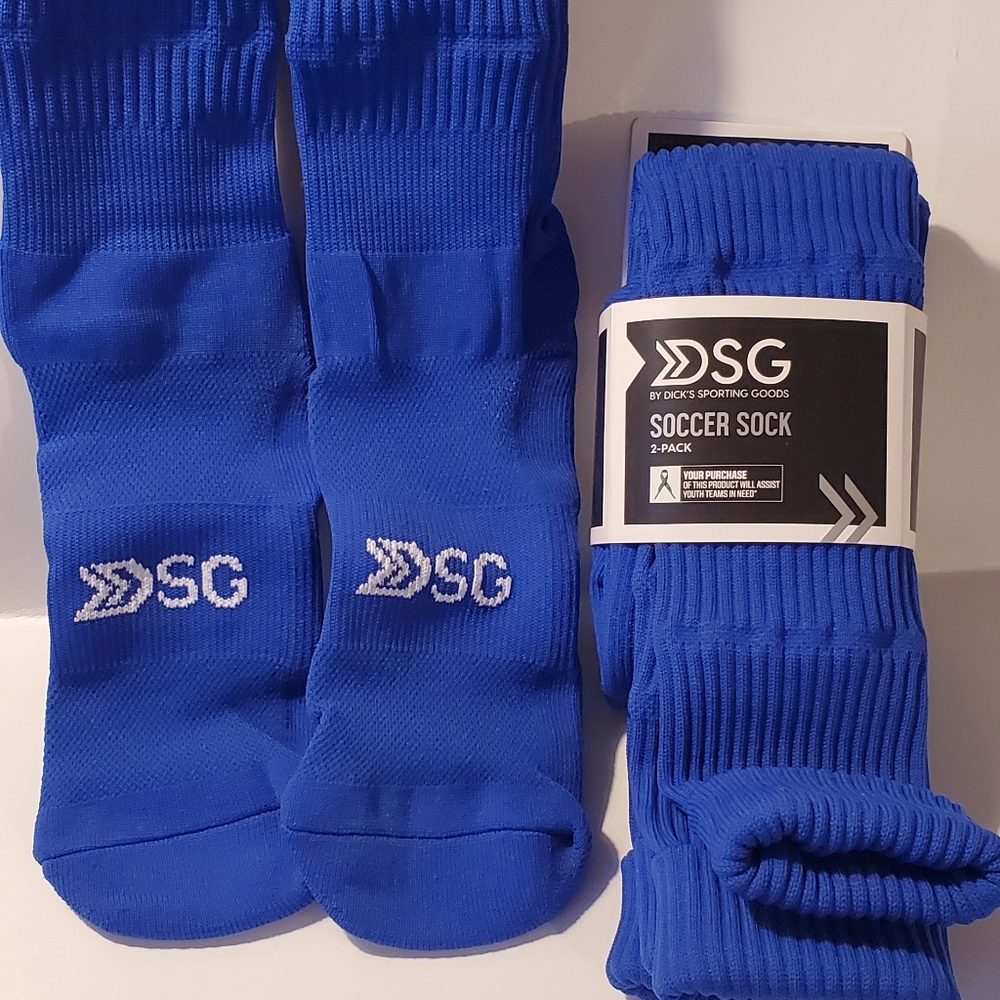 DSG Soccer Socks blue or red